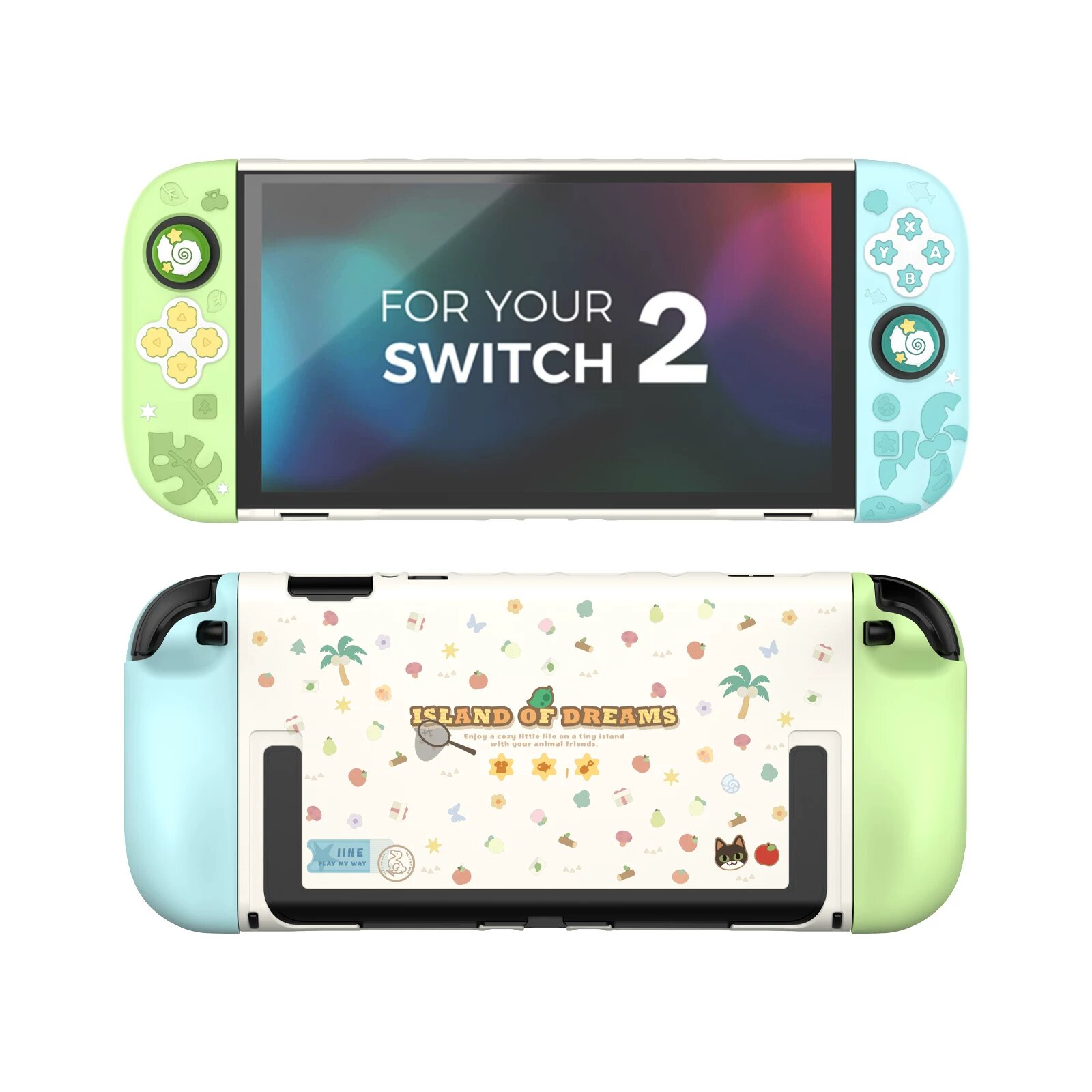 Набор защитного чехла для Nintendo Switch 2 с сумкой для хранения и держателем карты для Animal Crossing