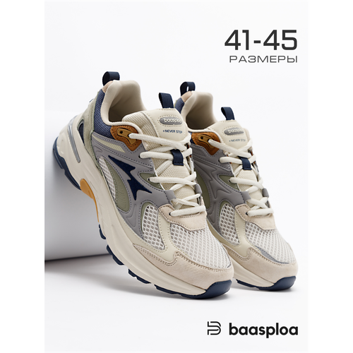 фото Кроссовки baasploa retro-running, размер 41, бежевый