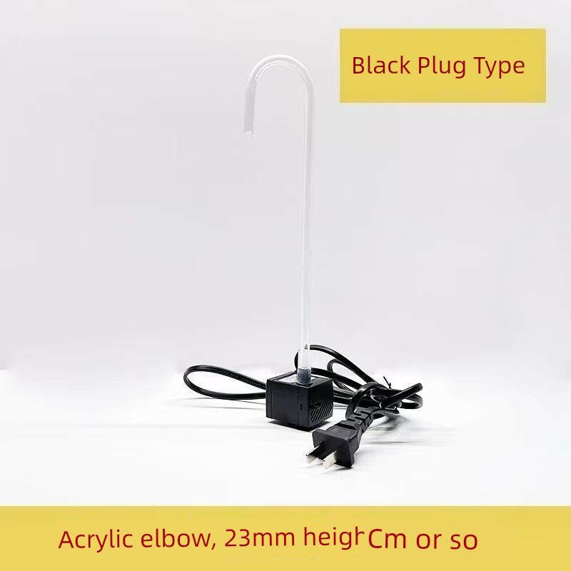 USB-насос для кошачьей водопойной системы с чёрным разъёмом и акриловым шлангом 23 см тихой циркуляции