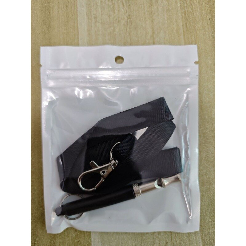 Свисток для собак регулируемый против лая с шнурком, черный