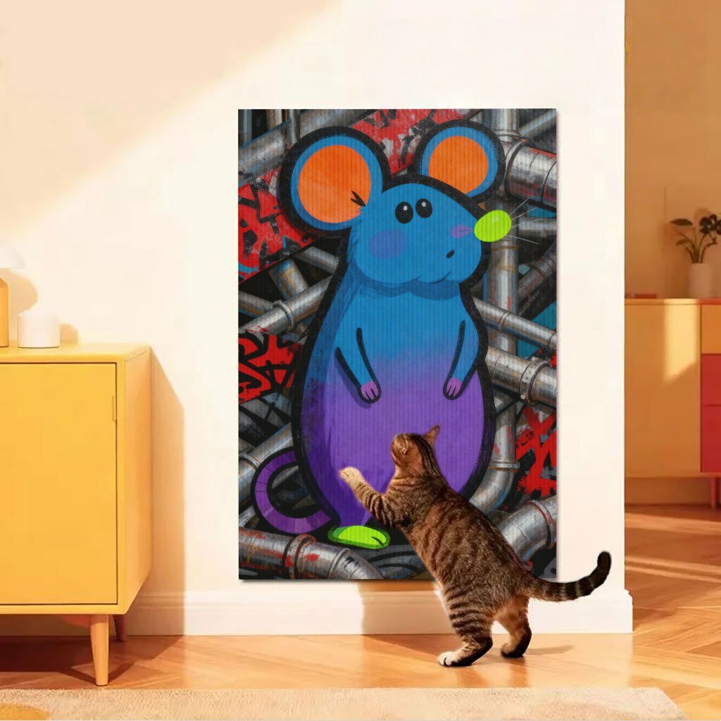Самоклеящаяся настенная когтеточка для кошек 40x60 см, защита мебели, интерактивная игрушка для заточки когтей и лазания