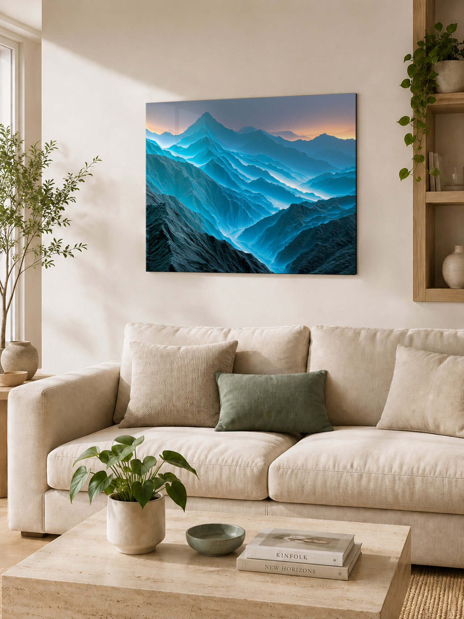 Картина интерьерная Postermarket "Горный хребет " на стекле, 50 x 70 см.