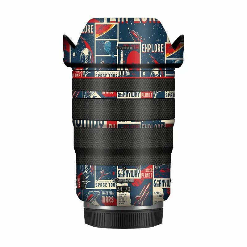 Наклейка для объектива Canon RF24-70mm f/2.8 - тематический дизайн NASA для объектива