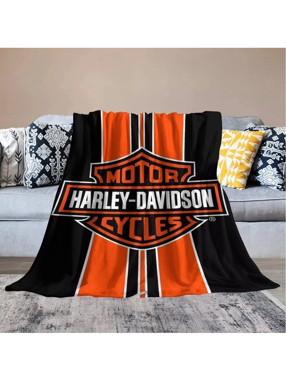 Harley-Davidson Плед , Велсофт, 200 см х 150 см