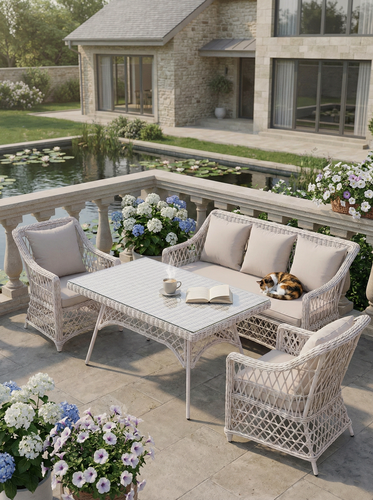 Изображение товара Комплект мебели из искусственного ротанга Пикник (Picnic), серый