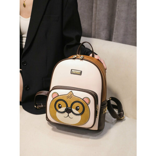 Рюкзак женский Beibaobao городской экокожа белый