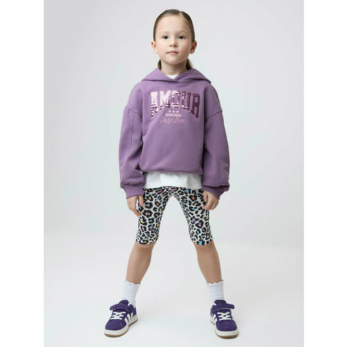фото Худи crockid худи с принтом для девочки, размер 68/134, фиолетовый