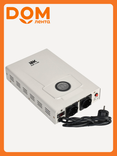 Изображение товара Стабилизатор напряжения IEK SLIM, релейный, настенный, 1500 ВА, белый