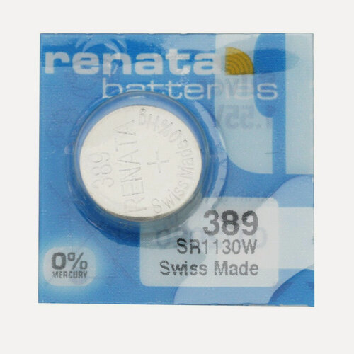 Изображение товара Батарейка RENATA SR1130W 389 (0%Hg) Отрывной блок 1 шт.