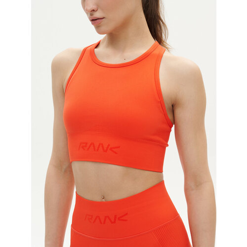 фото Топ спортивный rank seamless top, размер xs, ярко-оранжевый