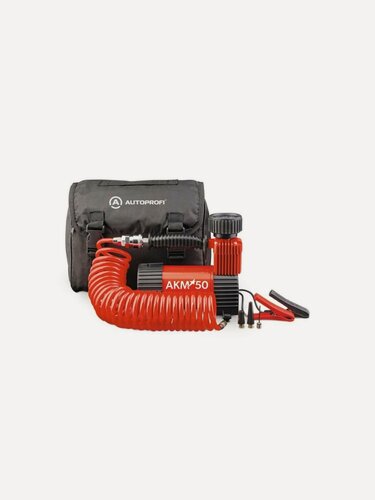 Изображение товара Компрессор AUTOPROFI 50л/мин. 10 атм съем. шланг 5м, кабель 3м, питание от АКБ, 3 переходника, сумка (AUTOPROFI)