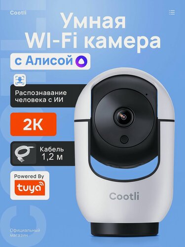 Изображение товара Камера видеонаблюдения WiFi для дома 2К Умная с Алисой и видеоняня (CI-IIWF219)
