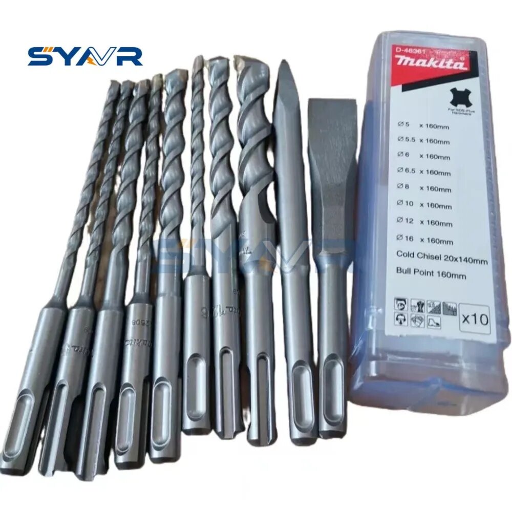 SYAVR Набор буров SDS-plus для перфоратора 10 шт. D-46361