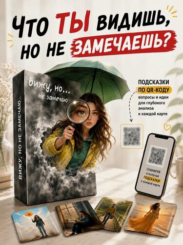 Изображение товара Метафорические ассоциативные карты МАК Вижу, но не замечаю 50 шт.