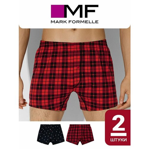 Трусы MARK FORMELLE для мужчин, комплект из 2 шт., размер 114-124, красный, черный