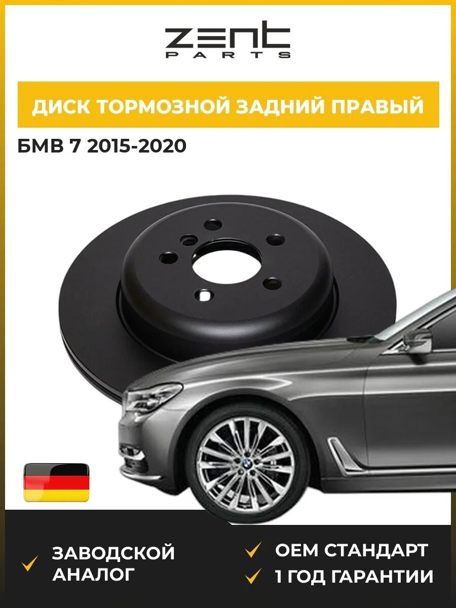 Диск тормозной задний правый Zentparts Z06621 БМВ 7 Bmw 7 G11 2015-2020
