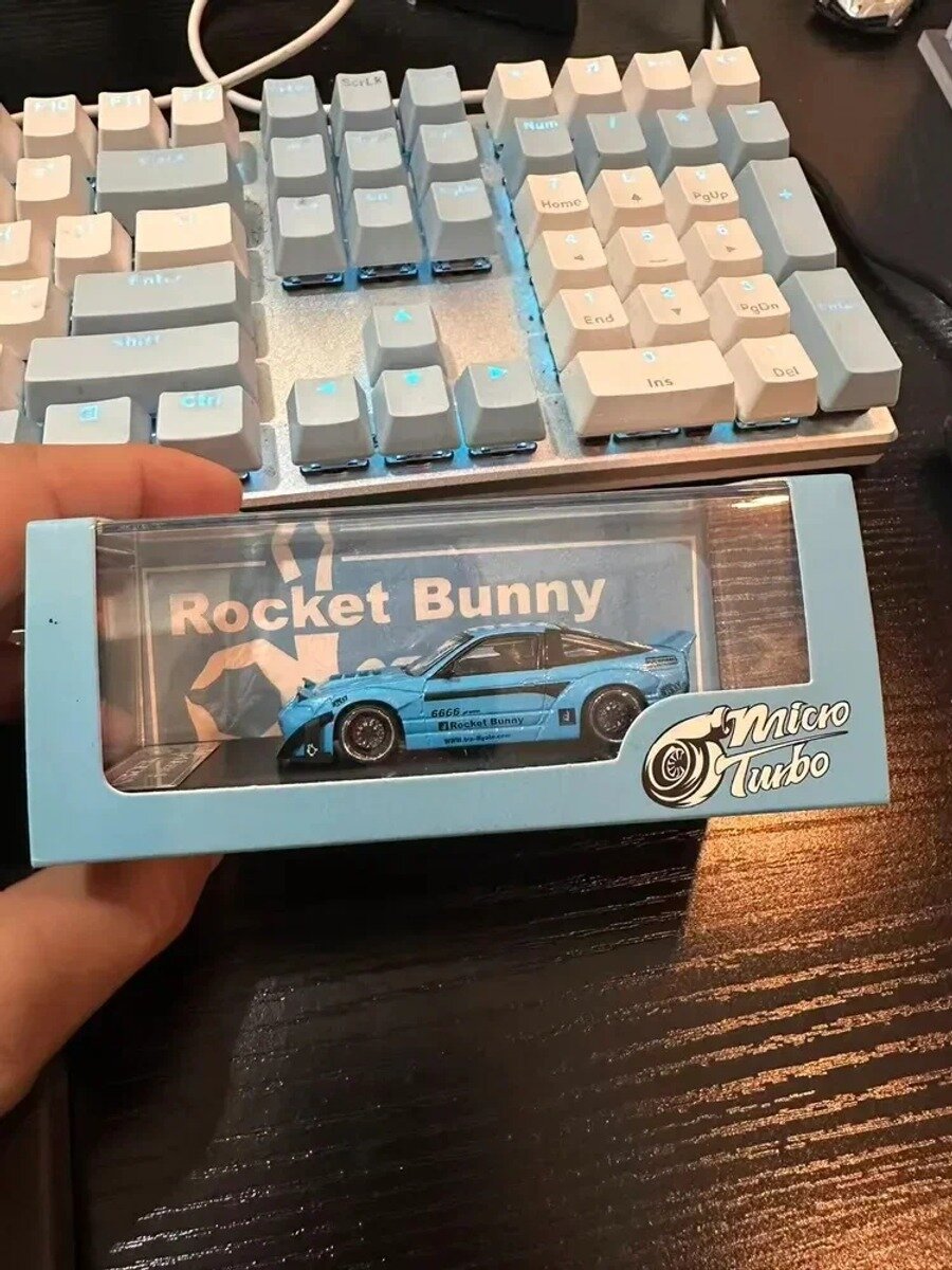 Машинка Micro Turbo 1:64 Nissan Rocket Bunny 180SX Baby blue