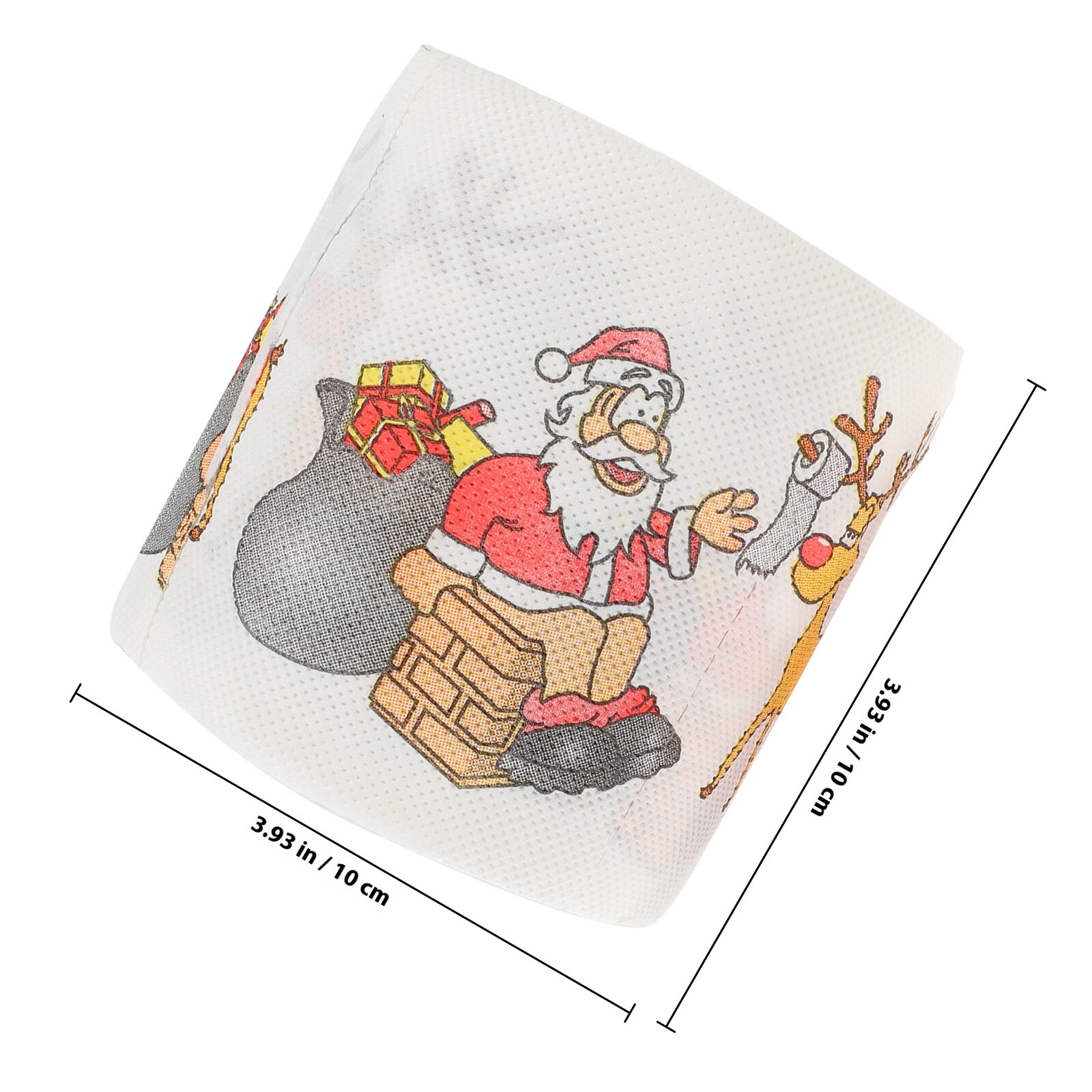 Бумажные Салфетки Для Ванной Christmas Santa С Print На Всём Рулоne 2 Штуки Размер 10.00X10.00X10.00Cm