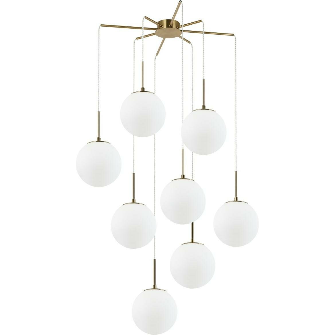 Каскадная люстра Stilfort Antell 2168/05/08P, 8×E27 по 40 Вт, бронзовый/белый