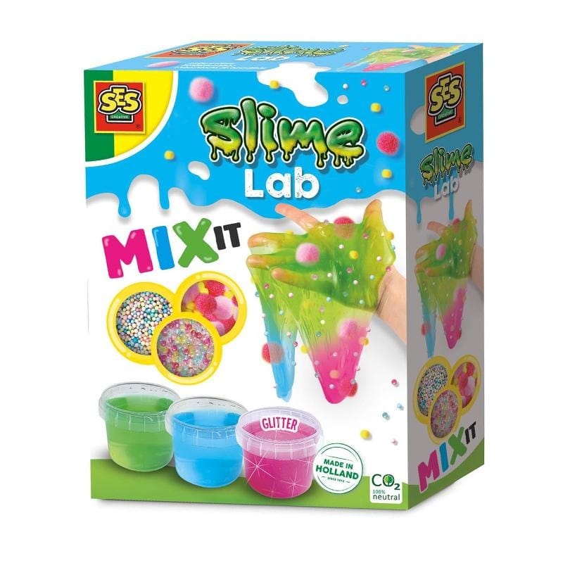 Пластилин SES Creative Slime Lab, набор для создания слайма, 3 цвета