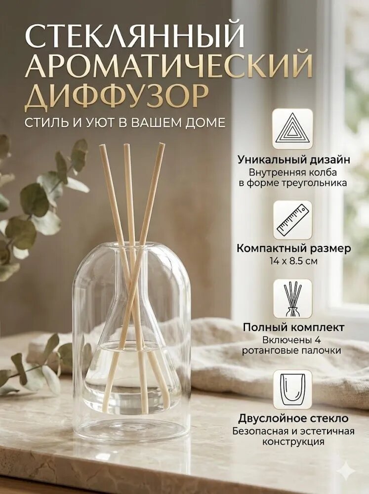Флакон с ароматическим диффузором, внутренний треугольник
