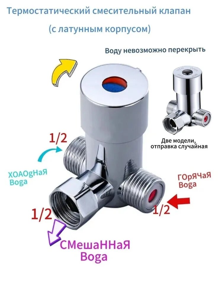Термостатический смесительный клапан (с латунным корпусом)