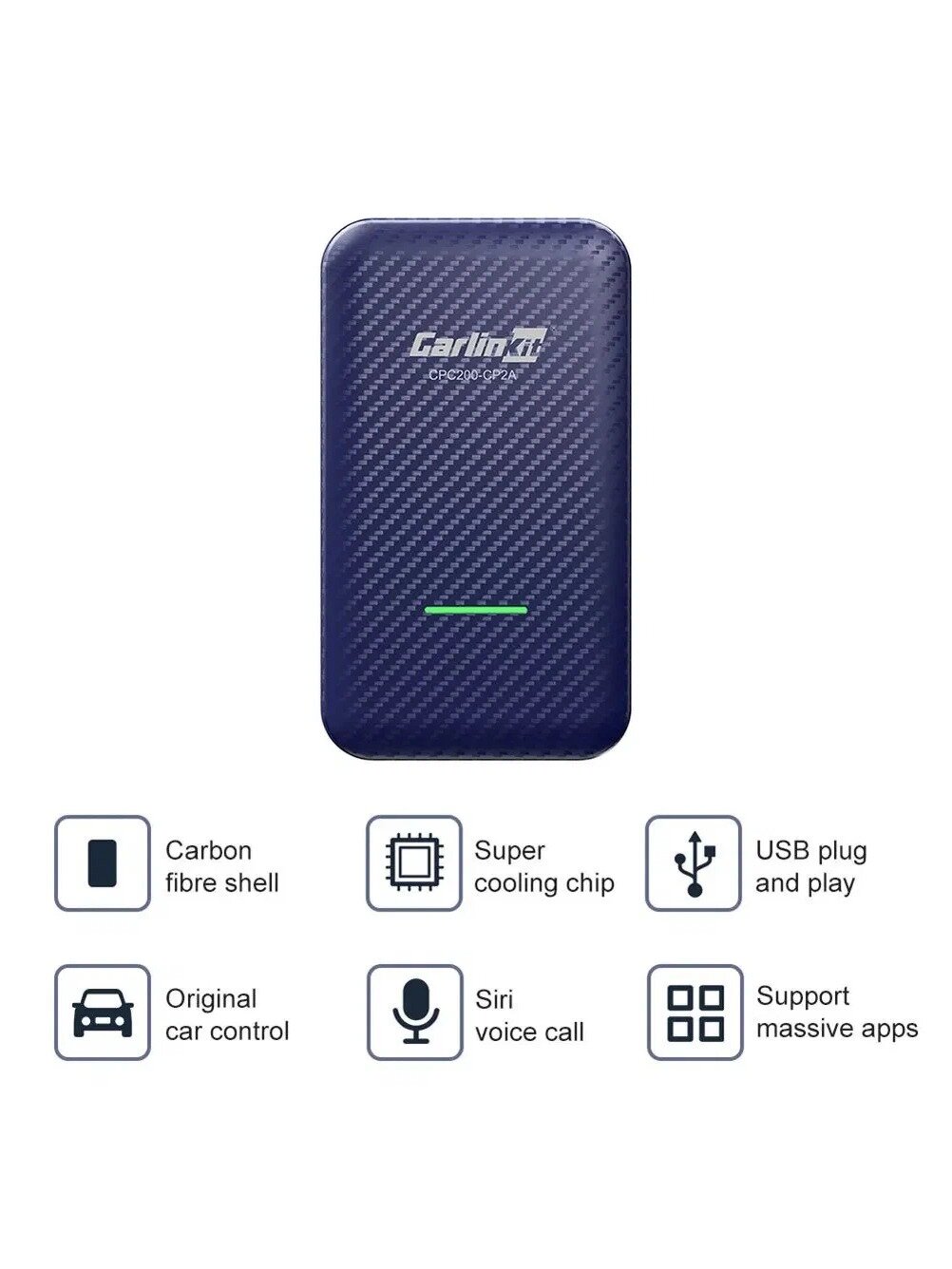 Адаптер Carlinkit с функцией голосового управления, совместим с iPhone