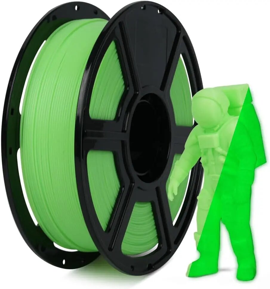 Набор филамента MANLANG для 3D-печати Glow in The Dark PLA 1.75 мм pla green