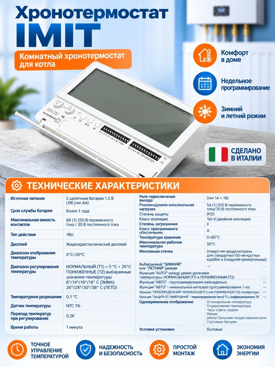 Терморегулятор/термостат Duo screen gr IMIT