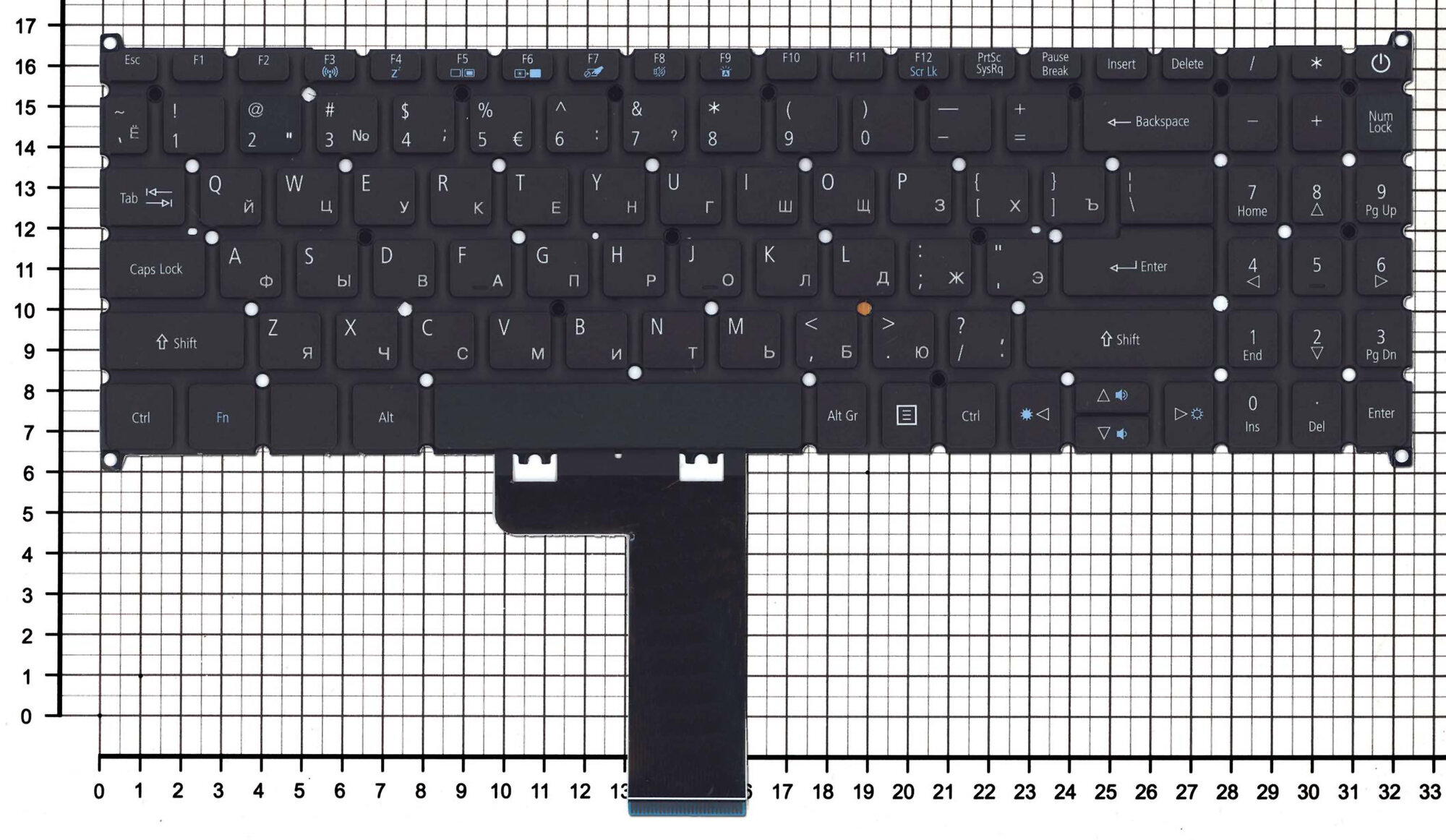 Клавиатура для ноутбука Acer Swift 3 SF315 черная с подсветкой