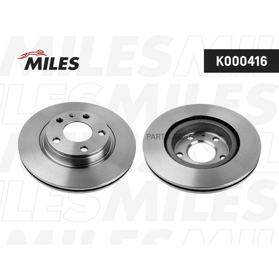 Диск тормозной Audi A4 95-; VW Passat 97-00 передний вентилируемый Miles MILES K000416 | цена за 1 шт