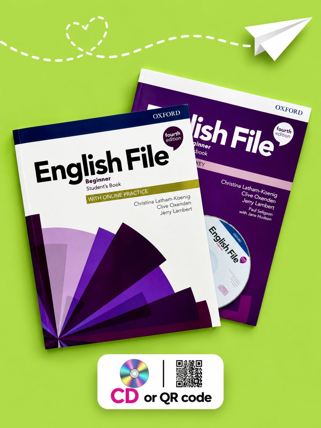 English File (4th edition) Beginner Учебник+Тетрадь+CD/QRCode