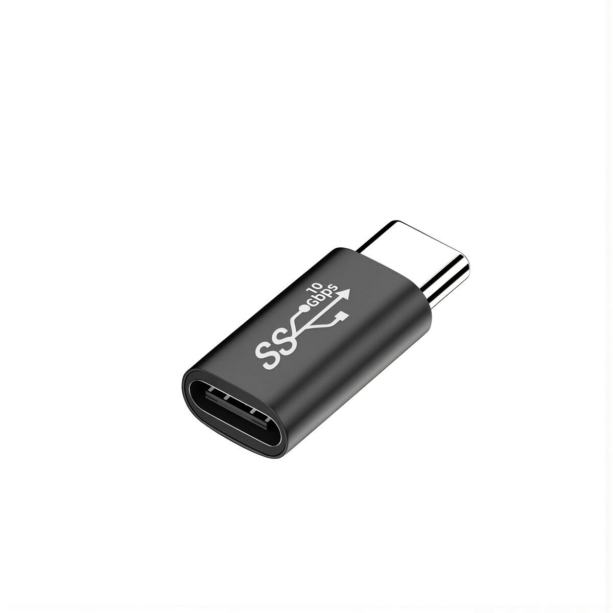 Переходник USB Type-C 3.1 10 Гбит/с мужской на женский черный для передачи аудио видео поддержка OTG совместим с ноутбуками смартфонами, Удлинитель Type-C черный