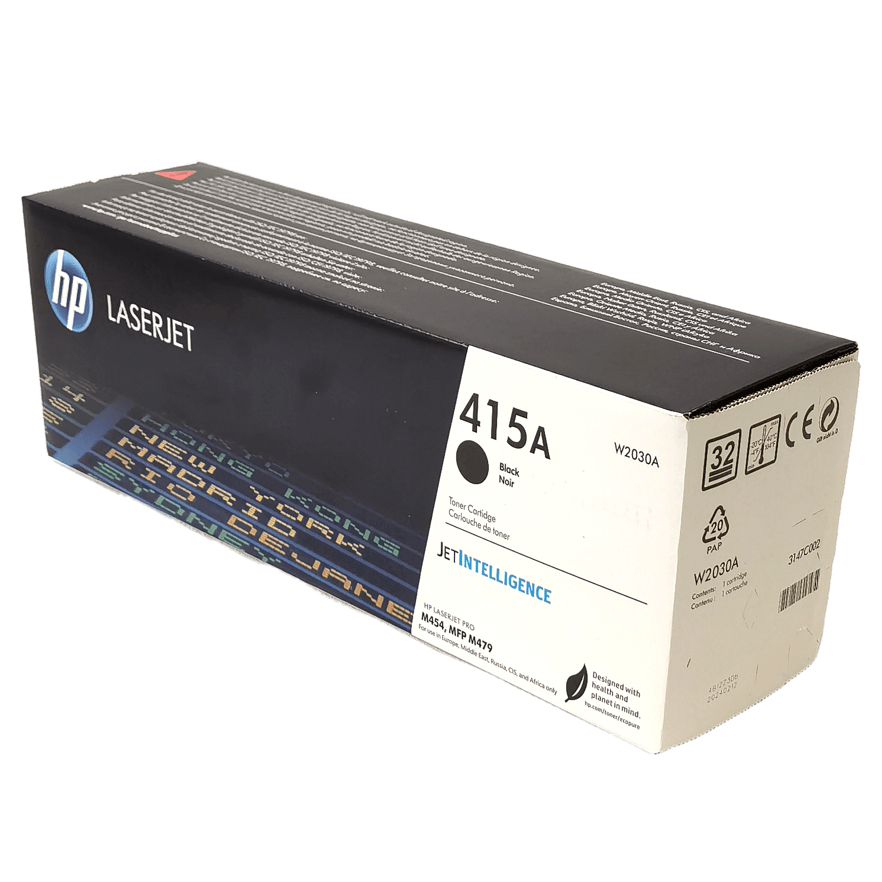Тонер-картридж для принтера HP 415A (W2030A), Black/Черный, ресурс 2400 страниц