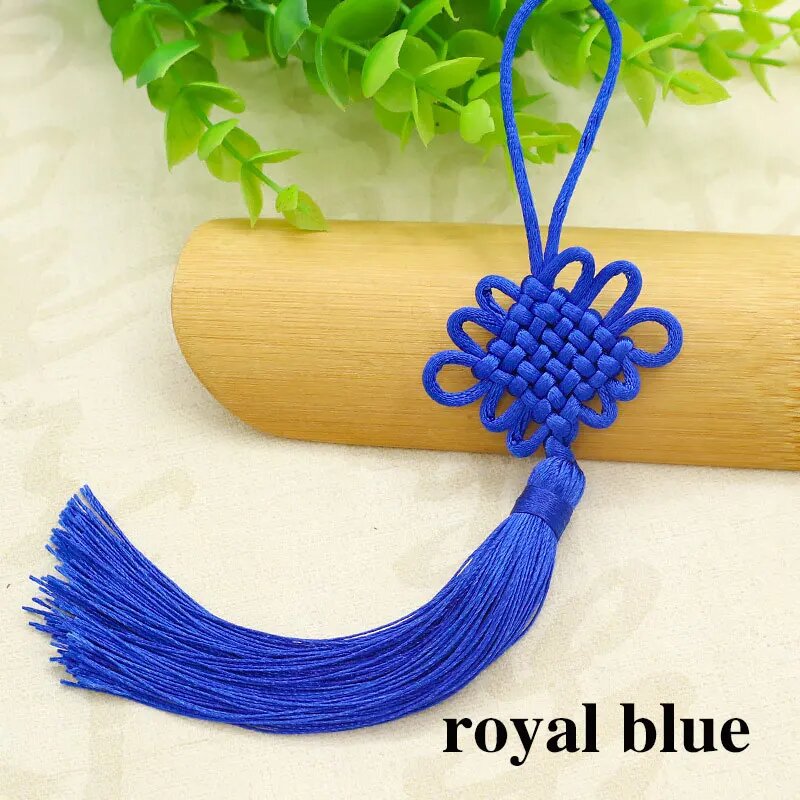 Кисточка с китайским узлом Royal blue