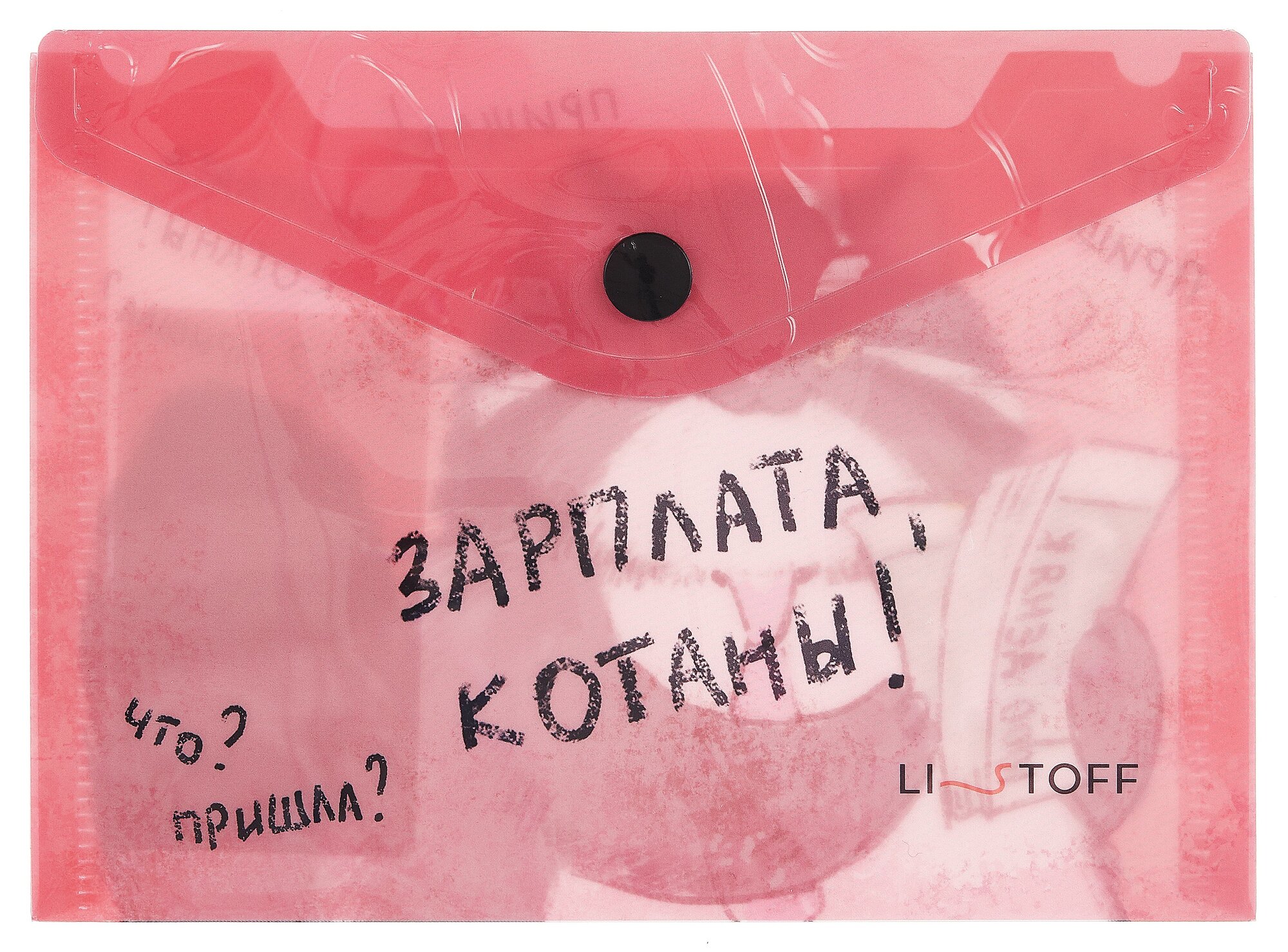 Папка -конверт «Зарплата котана» А6 на кнопке, Listoff