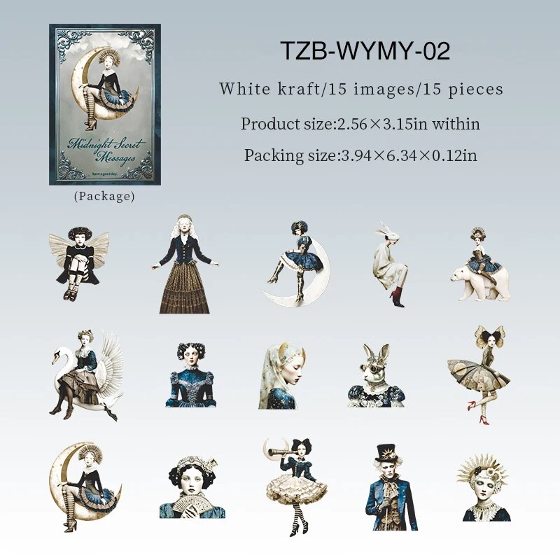 Jianwu винтажные наклейки для скрапбукинга TZB-WYMY-02