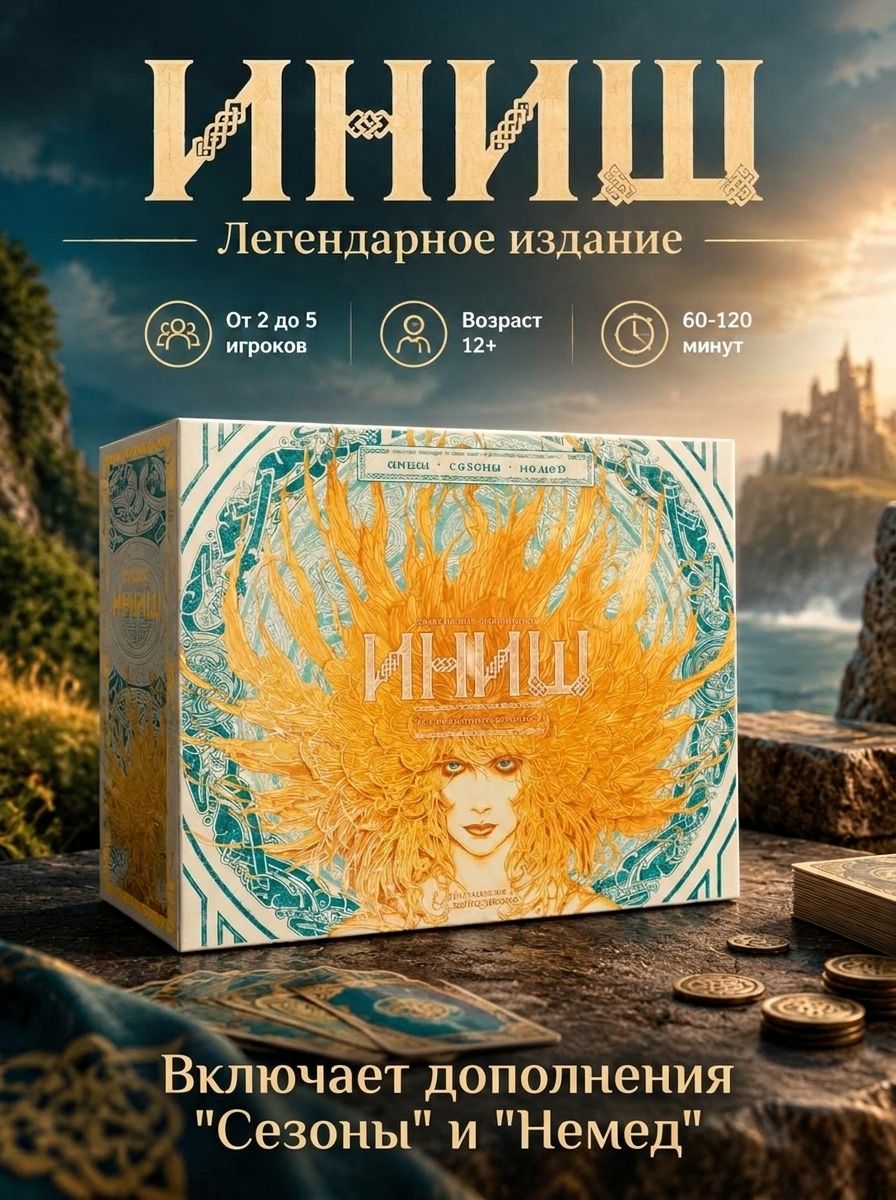 Иниш. Легендарное издание настольная игра, изд. Lavka Games (на русском)