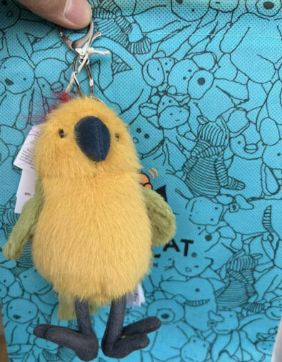 Плюшевый брелок Jellycat Parrot 9-12 см со всеми бирками и штампом, без мешка