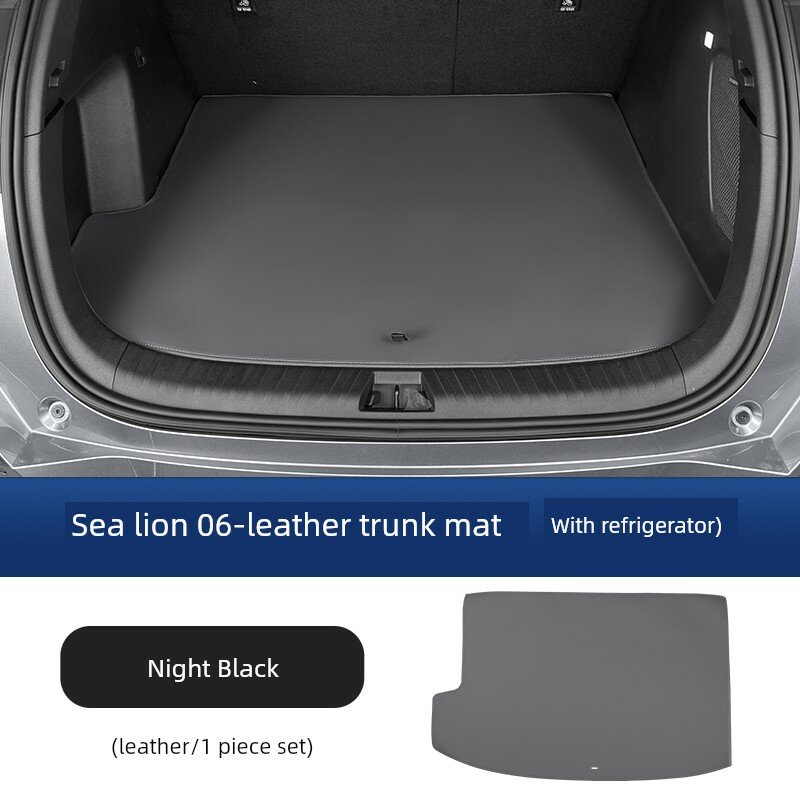 Кожаный чехол для багажника BYD Sealion 06 DMI, одиночный, цвет Ночной черный, с холодильником, премиум защитное