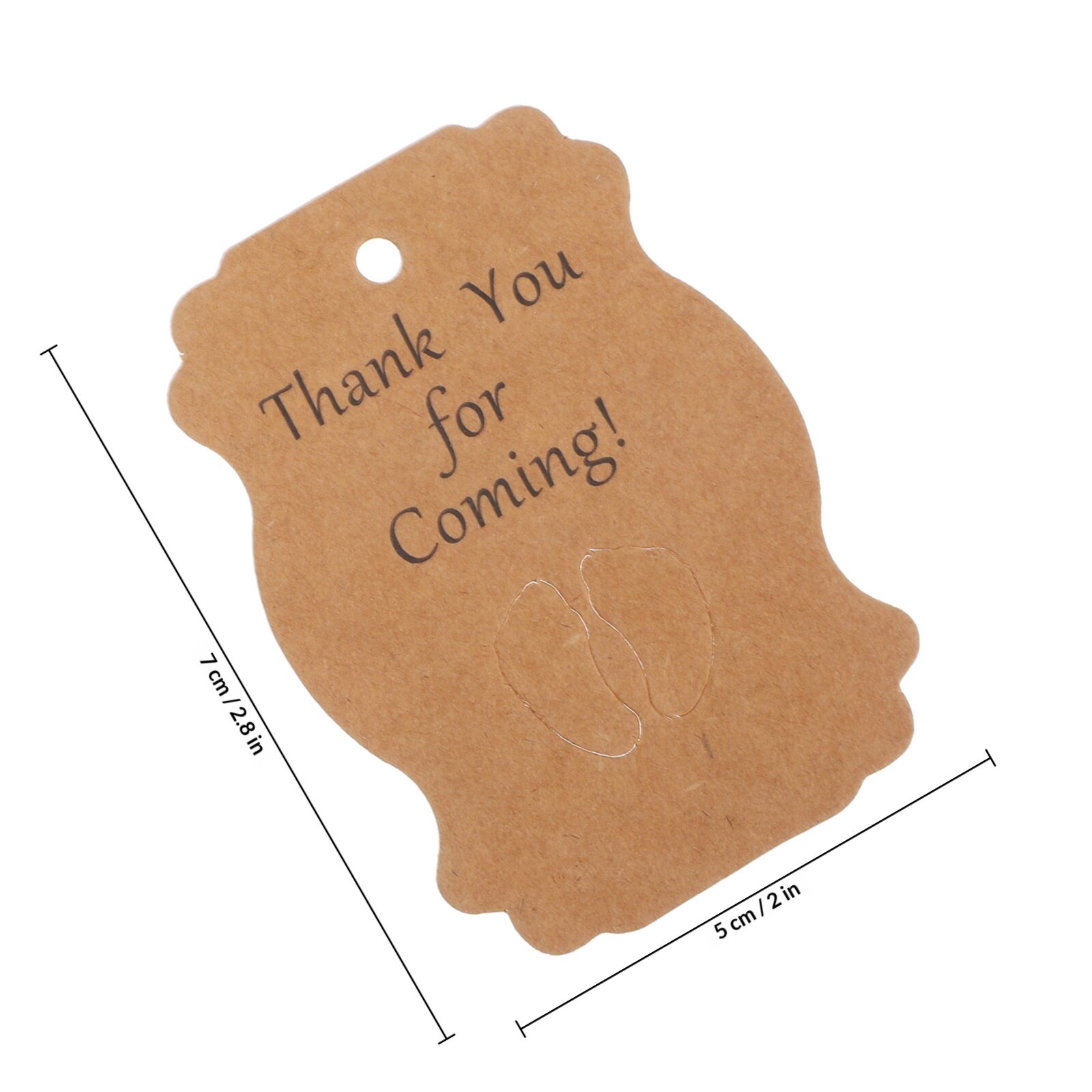 Благодарственные Метки Для Baby Shower С Фразой Thank You For Coming 100 Штук Размер 7.00X5.00X0.05Cm