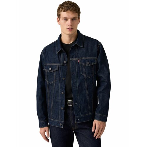фото Куртка джинсовая levi's men relaxed trucker jacket, размер xl, синий