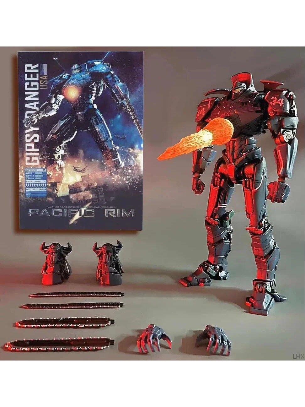 Фигурка Тихоокеанский рубеж Бродяга / Pacific Rim Gipsy Danger с подсветкой (20см)