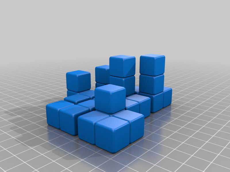 3D-пазл сборный кубический, PLA, 3D-печать, арт. PZ-PUZ-TV-4915721
