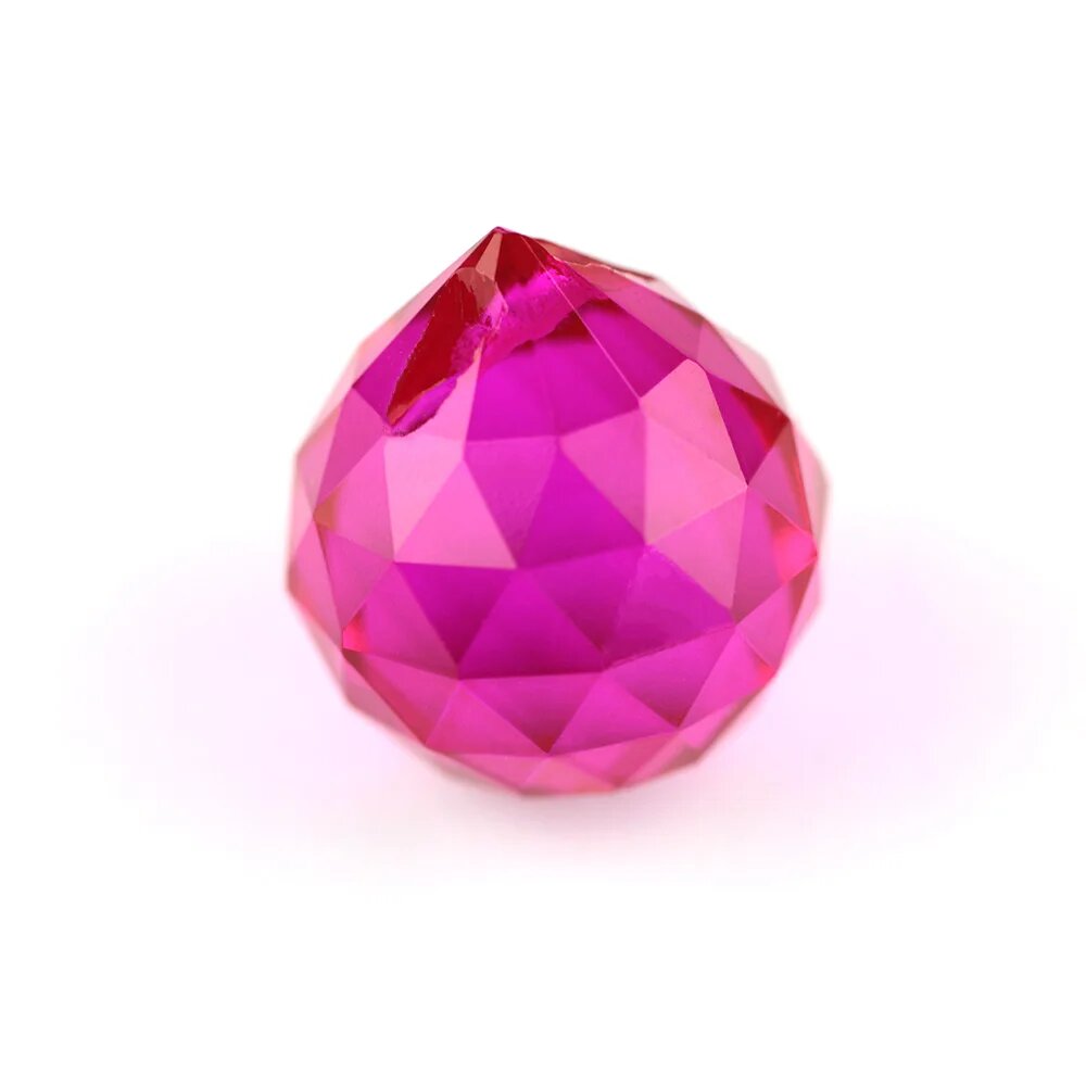 Хрустальные шары для люстры K9 15-40 мм Розовый, 30mm 1pc, fuchsia