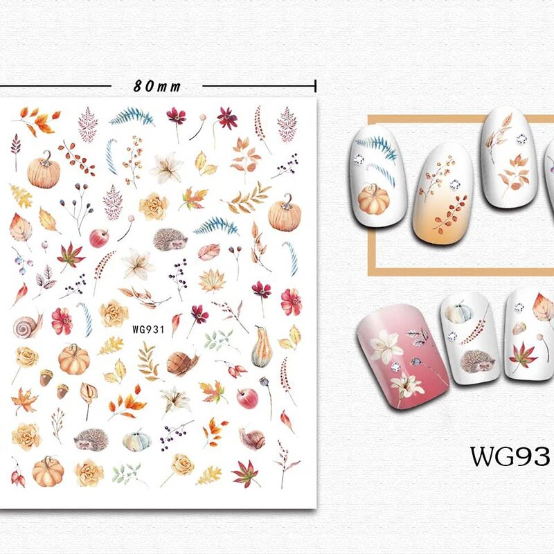 Наклейки для ногтей Maple Leaves WG931