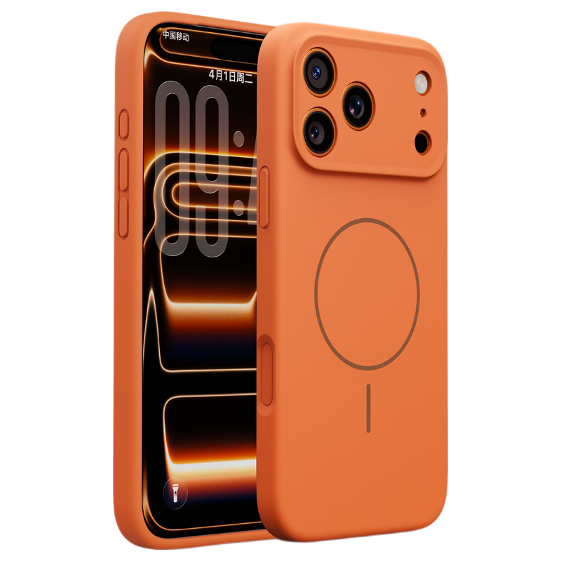 Mofi Истинный жидкий силиконовый магнитный чехол для iPhone 17 Pro Max - Ультратонкий полный покрытие с защитой