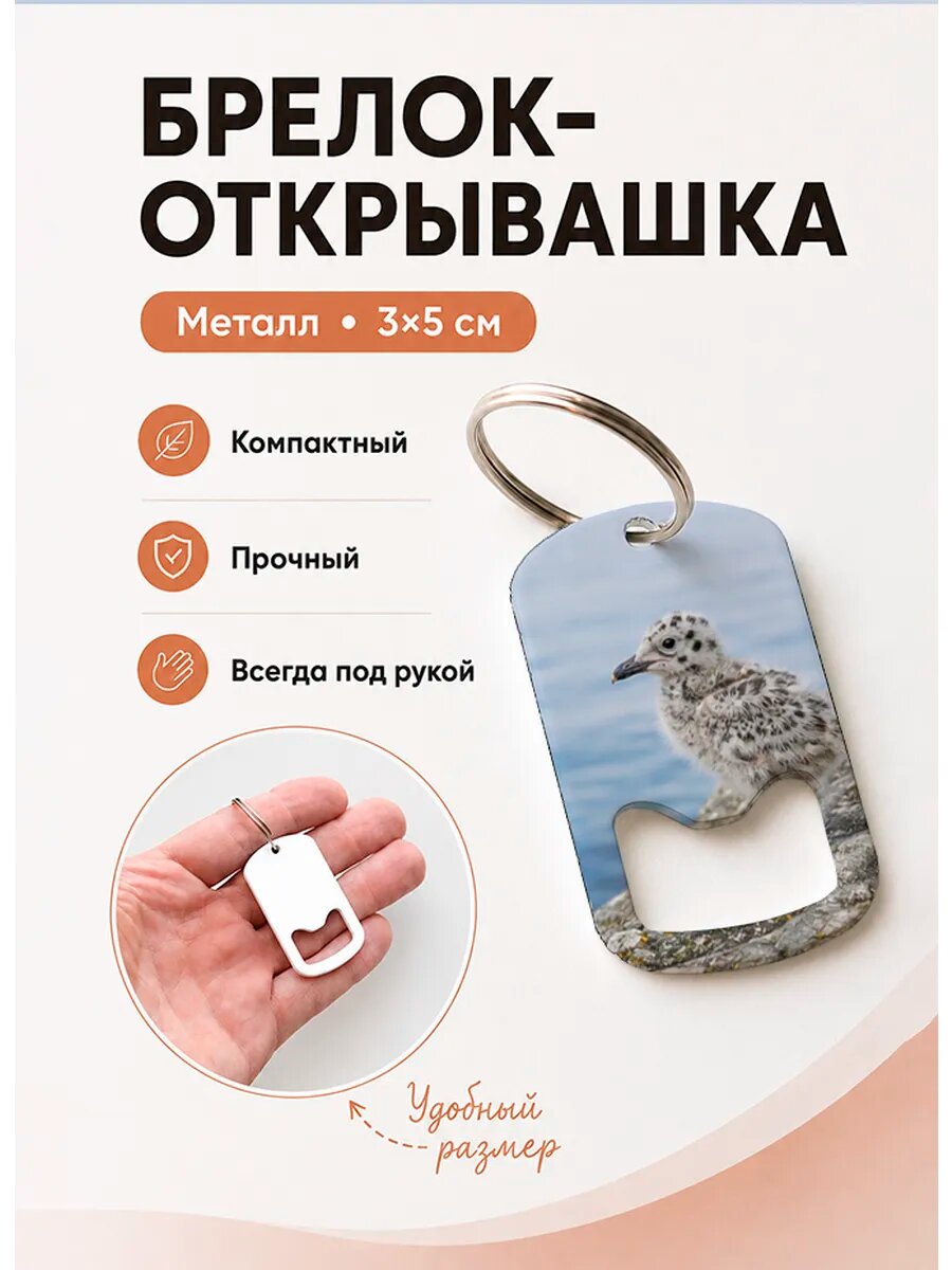 Брелок открывашка "Чайка На Скале"