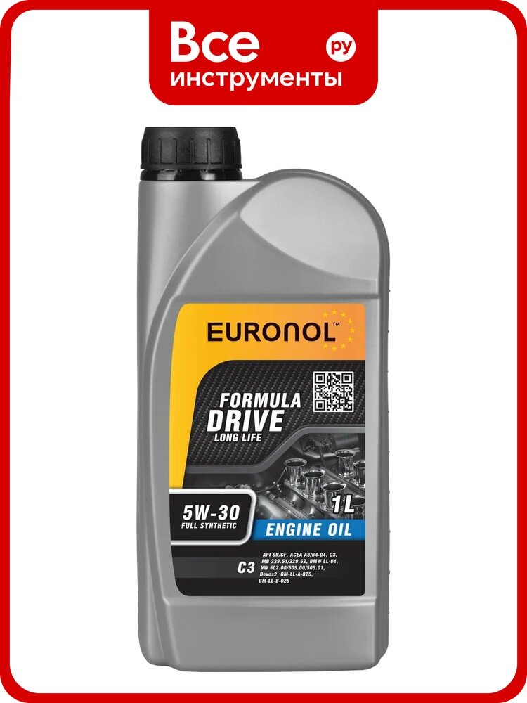 Моторное масло EURONOL DRIVE FORMULA LL 5w-30, С3, 1 л 80008