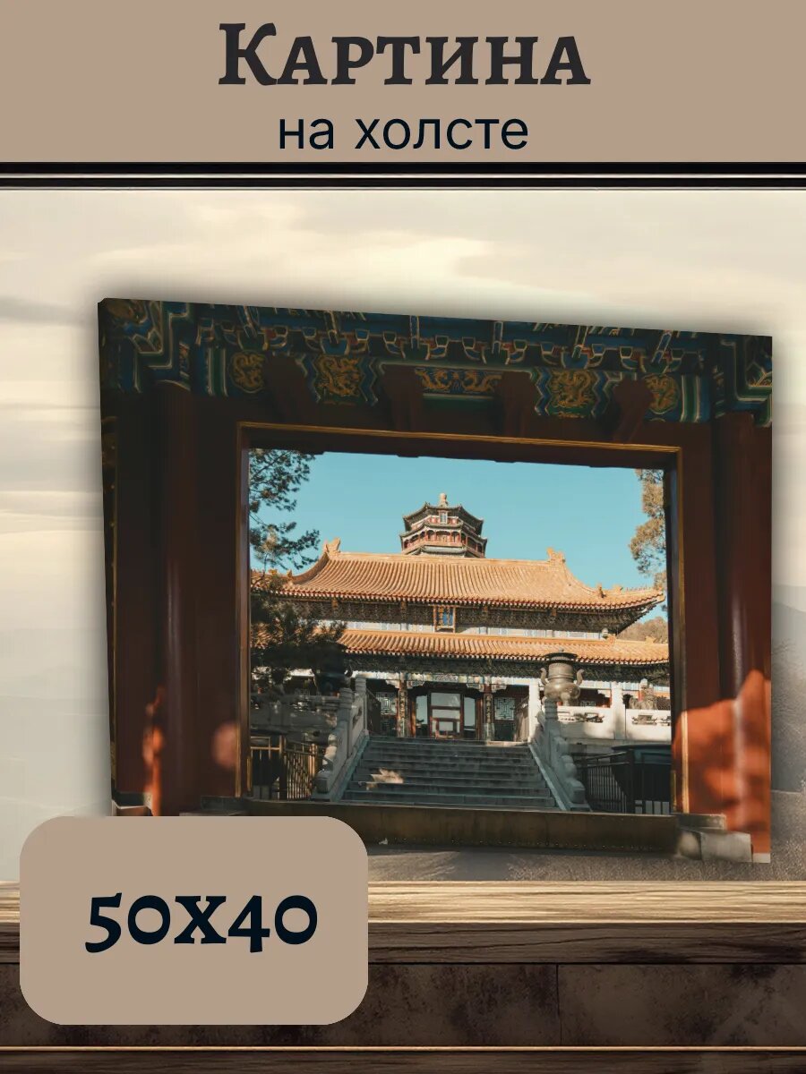 Картина Постер Китай China 40x50 императорский храм